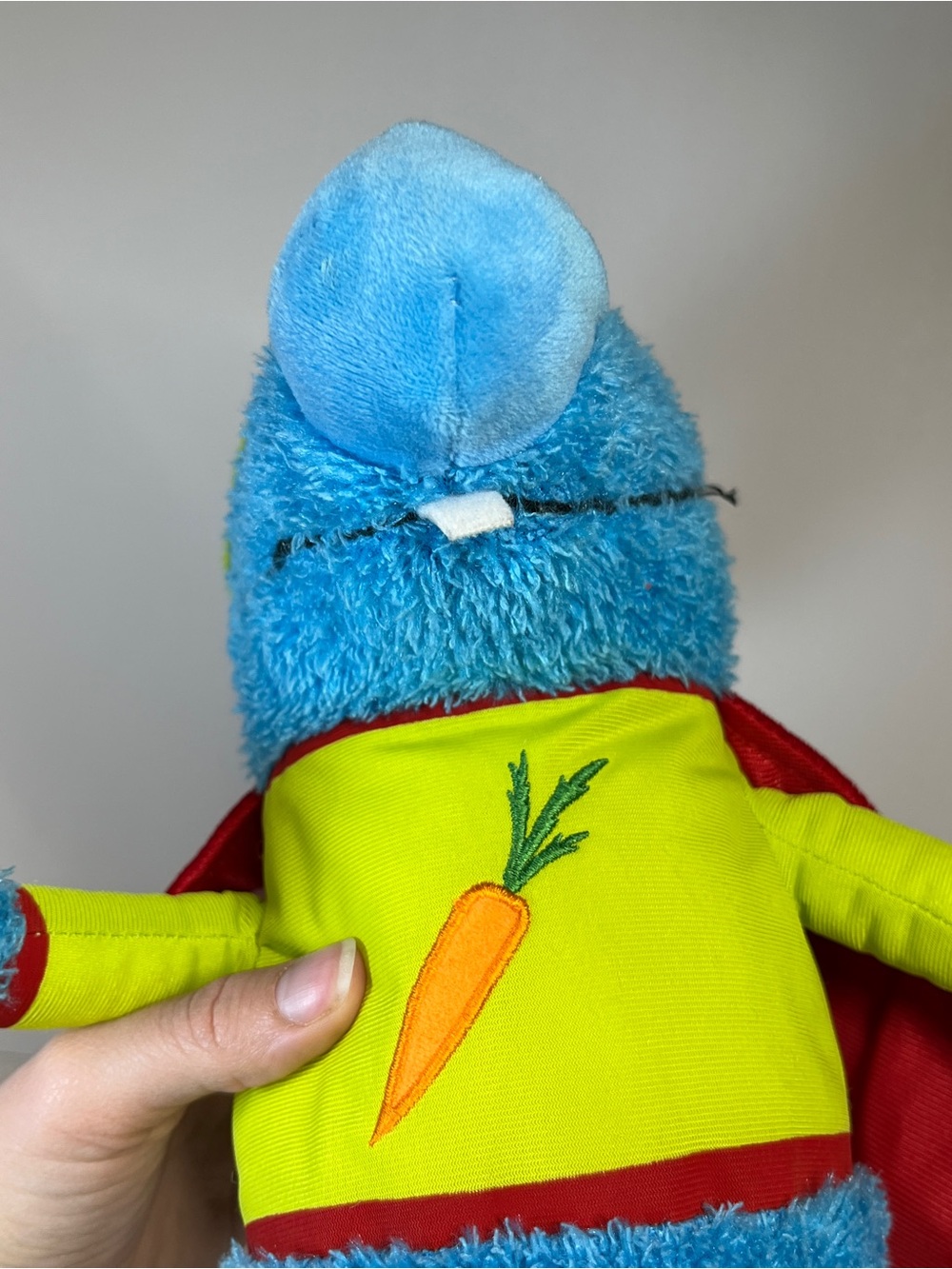 Disney Store Blue Bunny Town Plush Cape Mask Superhero Carrot 12" Rare HTF Toy - Picture 12 of 14